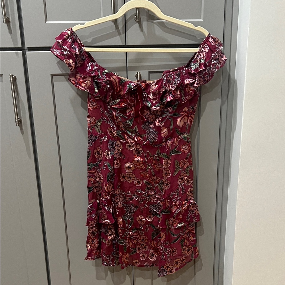 For Love & Lemons Floral Off-Shoulder Dress